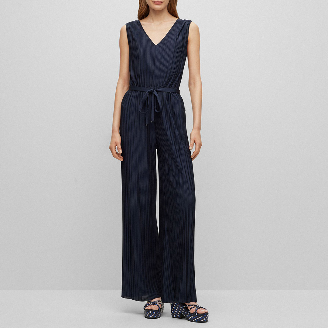 Navy Edacria V-Neck Jumpsuit