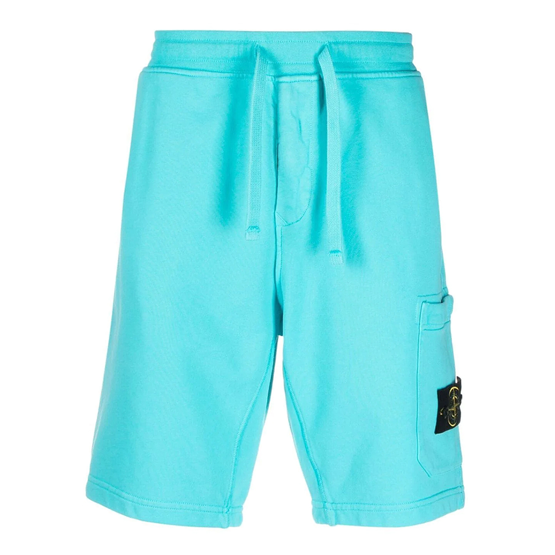 Turquoise Bermuda Cotton Shorts