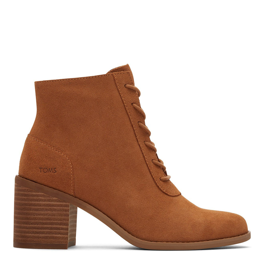 Toms Women's  Brown Evelyn Heeled Ankle Boots in Size 7, BrandAlley