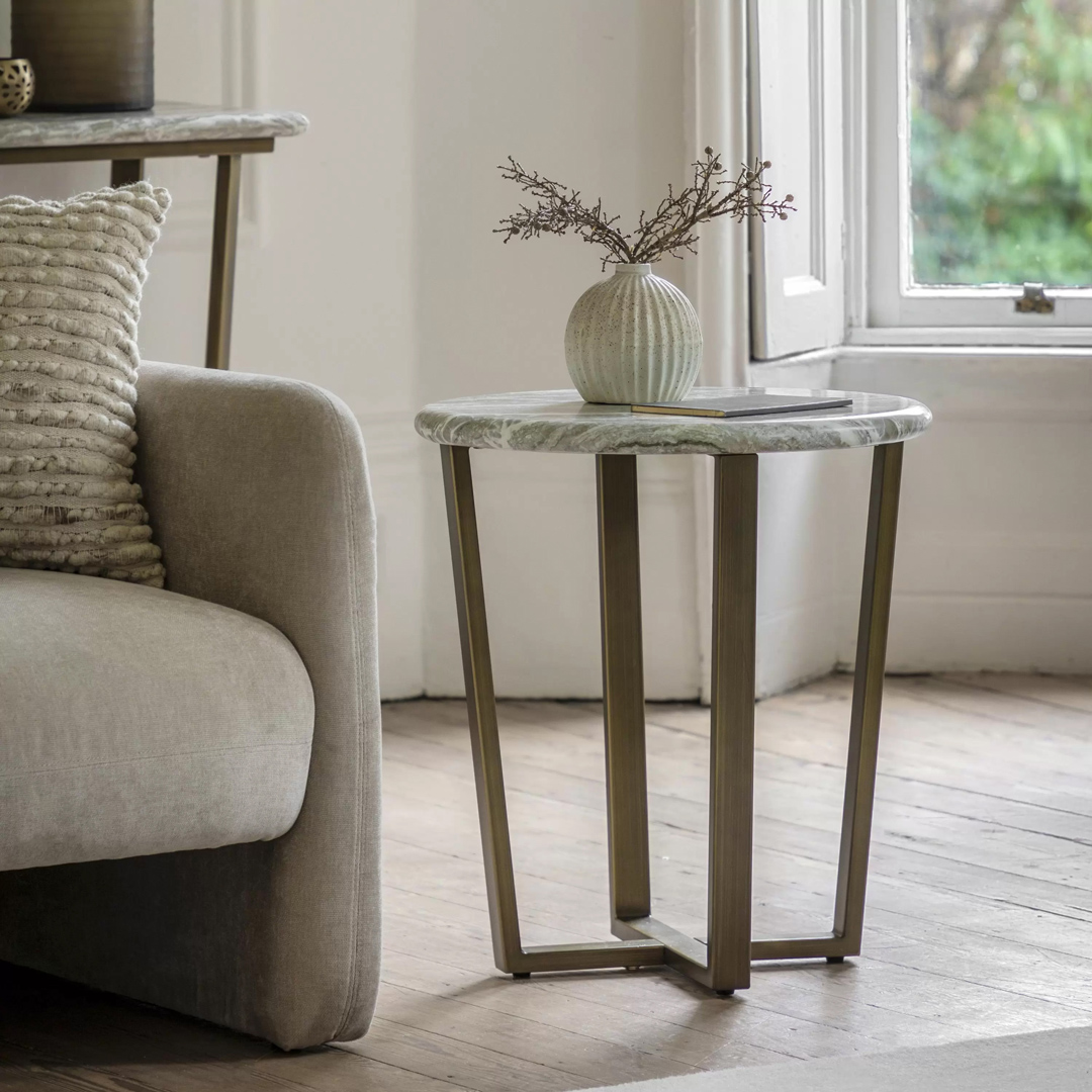 Gallery Living    Gold Slaton Side Table in Size 53cm, BrandAlley