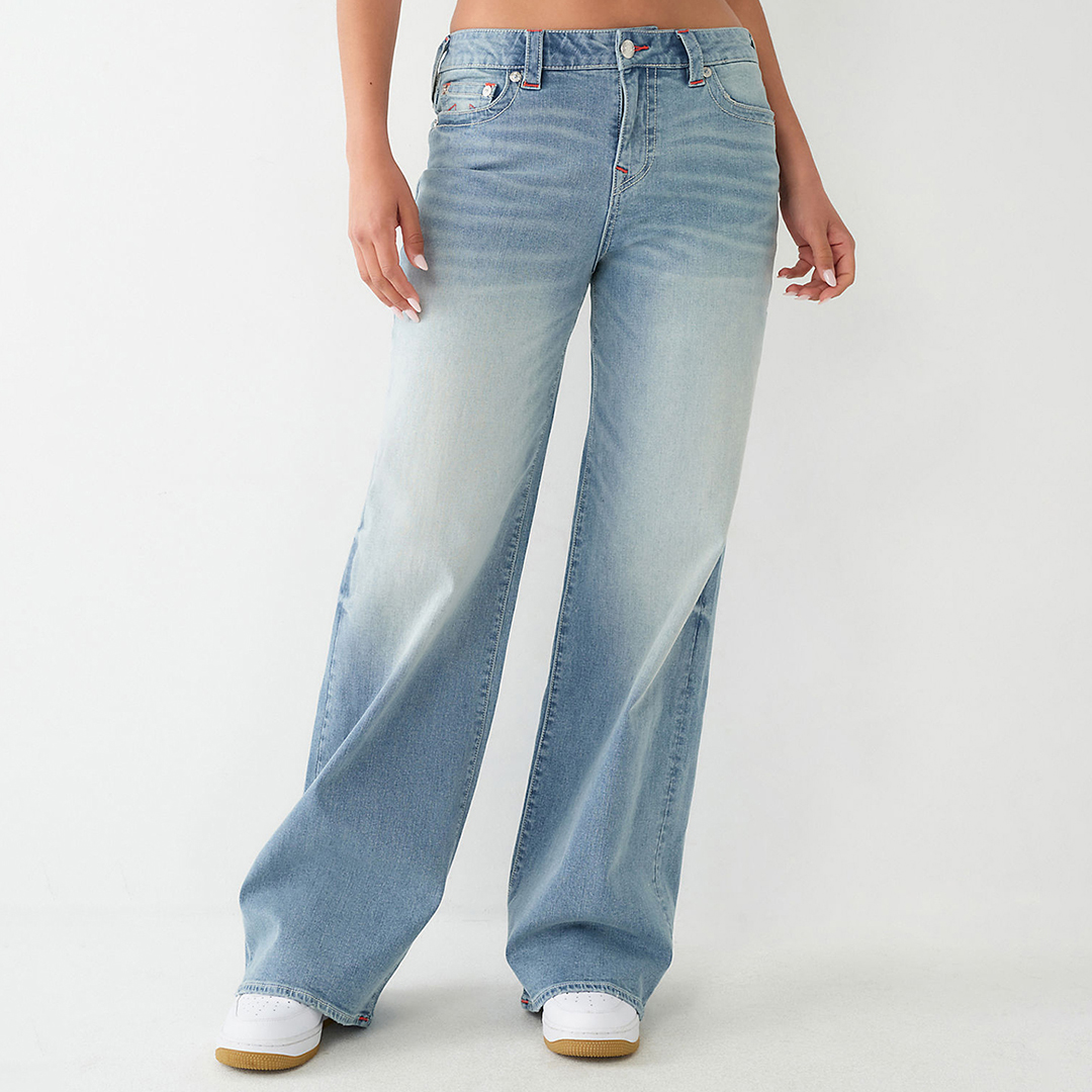 Light Wash Bobbi Baggy Stretch Jeans