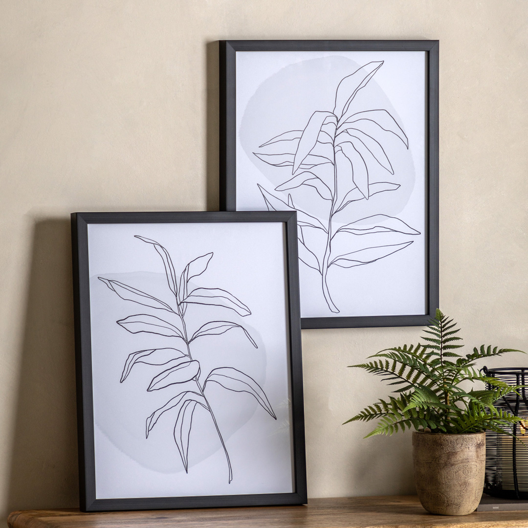 Simplicty 50x40cm Set of 2 Framed Prints