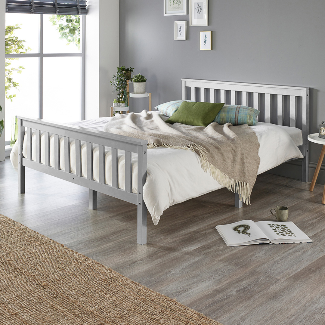 Atlantic Bed Frame in Grey Single