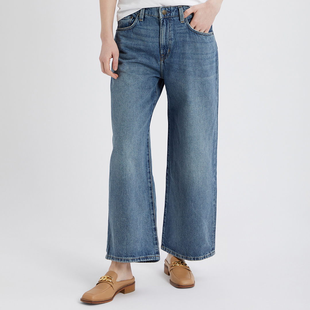 Blue Wide Leg Jeans
