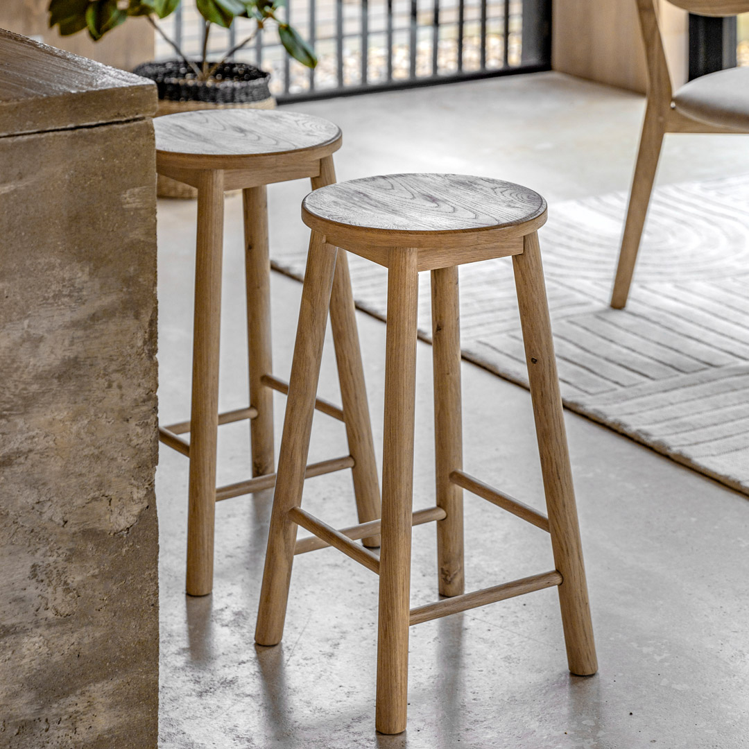 Gallery Living   Brisla Stool Natural in Size 34cm, BrandAlley