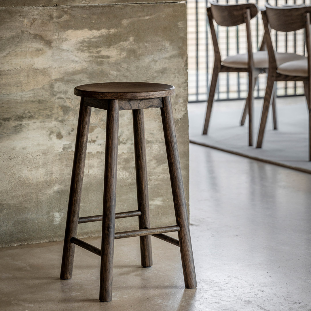 Gallery Living   Brisla Stool Smoked in Size 34cm, BrandAlley