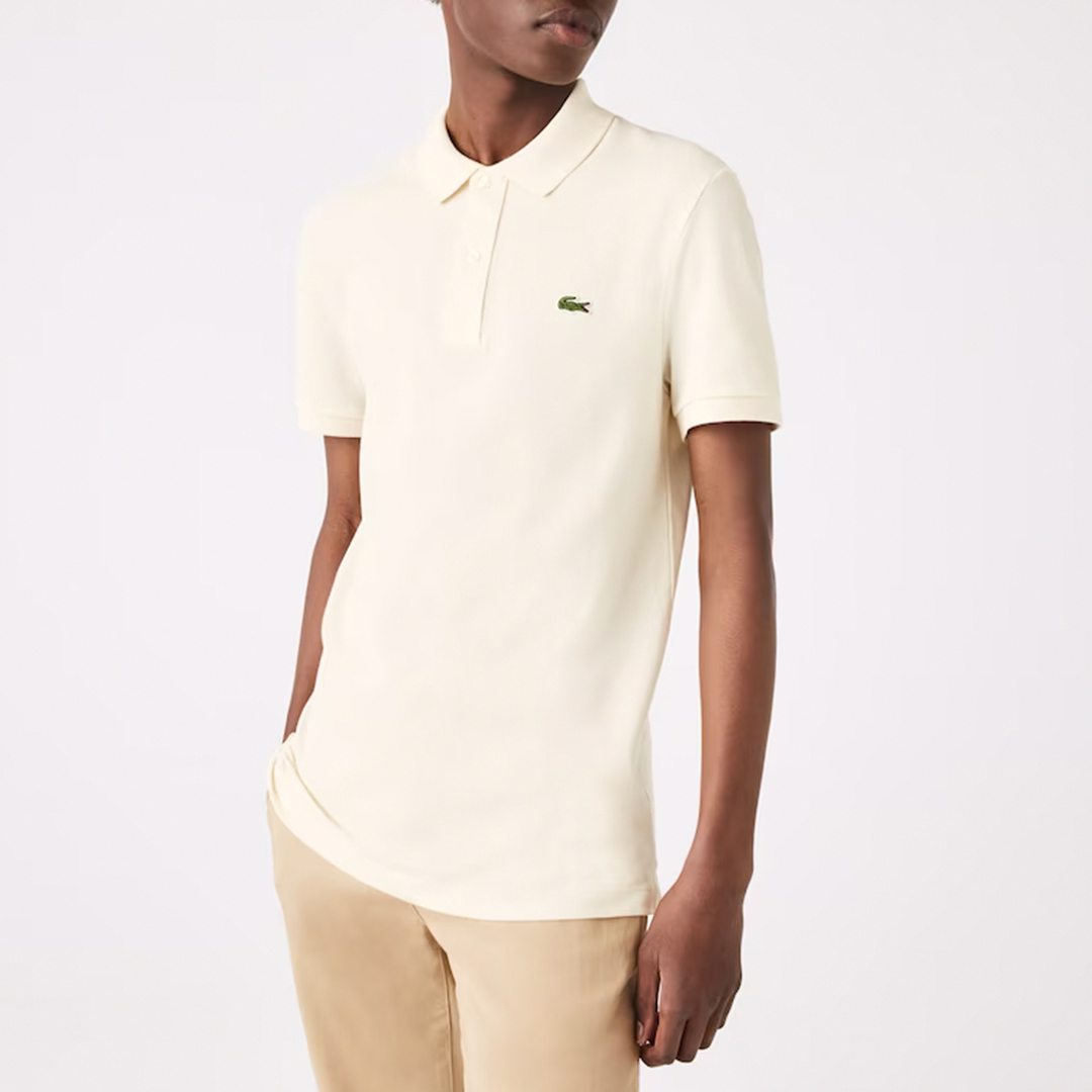 Lacoste Men's   White Cream Cotton Polo Shirt in Size S, BrandAlley