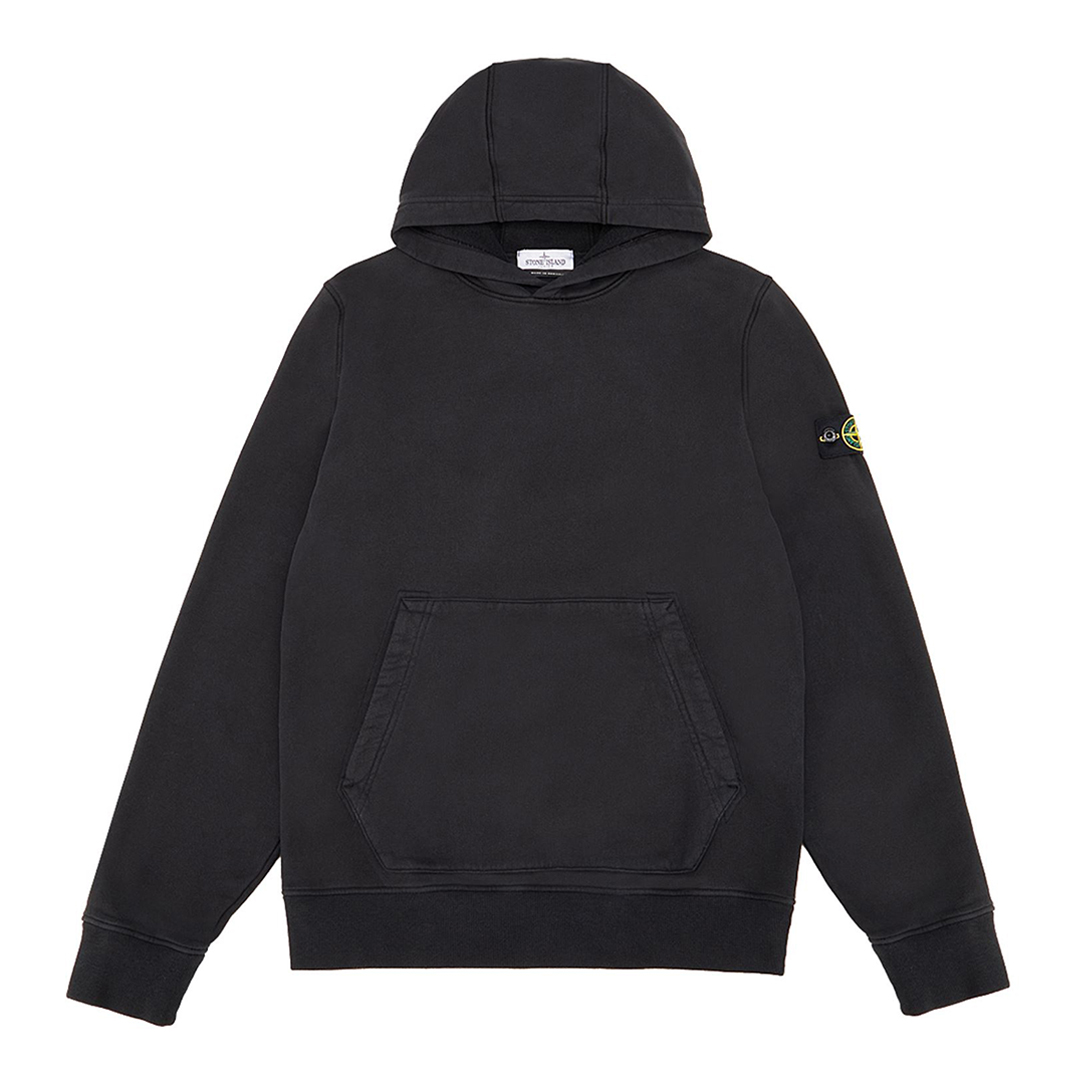 Navy Cotton Fleece Hoodie - Stone Island - Modalova