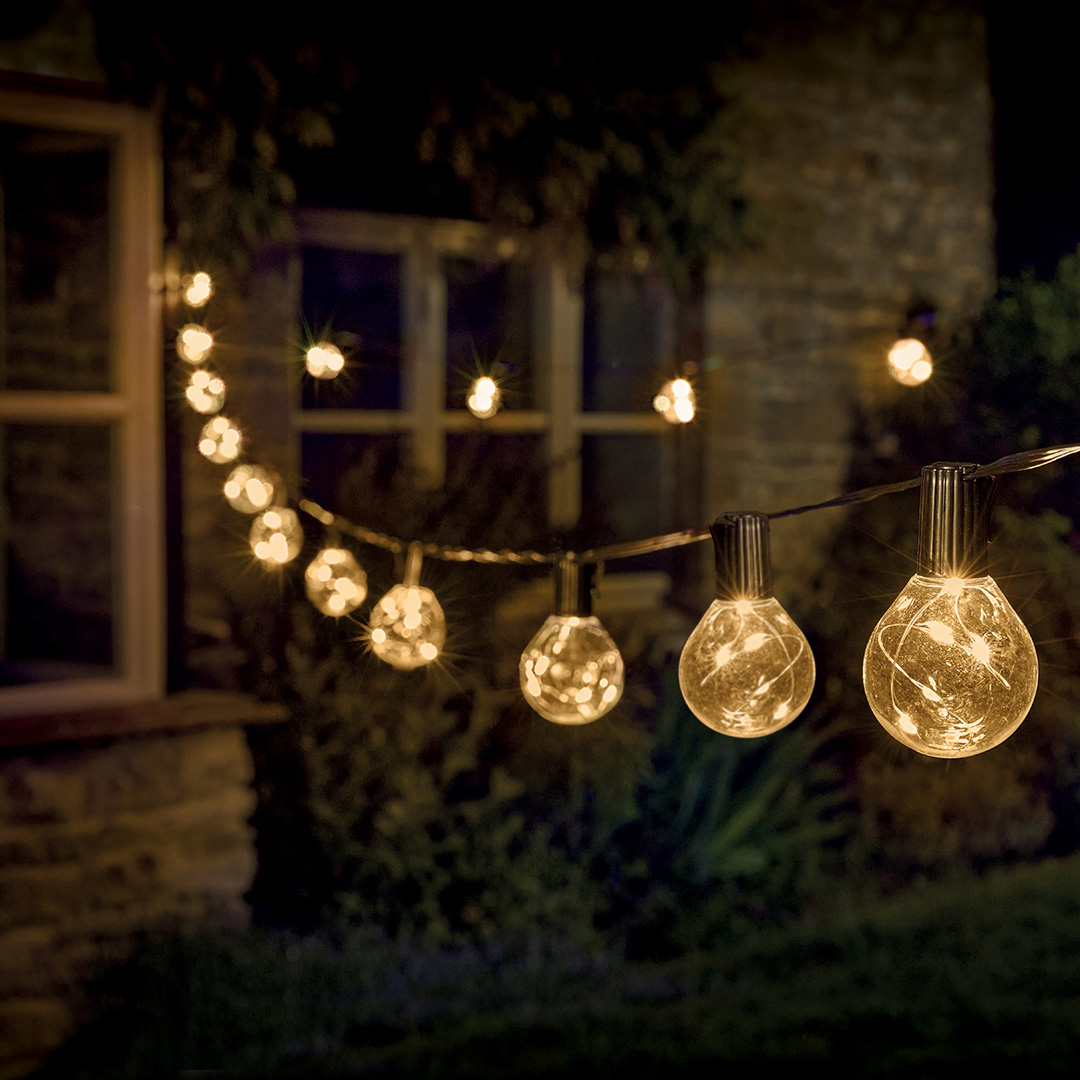Smart Solar      Connectable Firefly Festoon Lights Warm White in Size Set of 20, BrandAlley