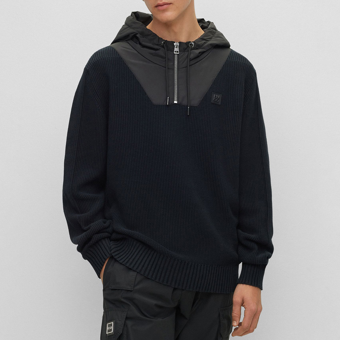Navy Half Zip Sibro Hoodie