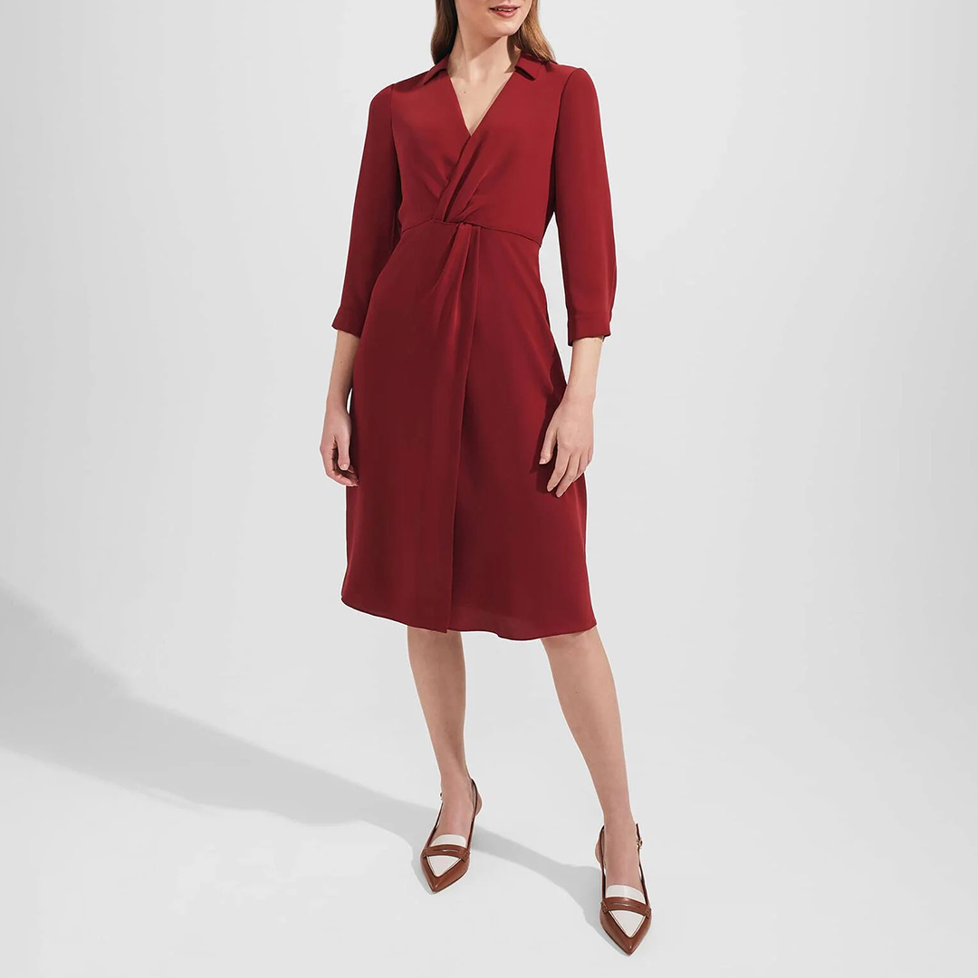 Red Malikah Midi Dress