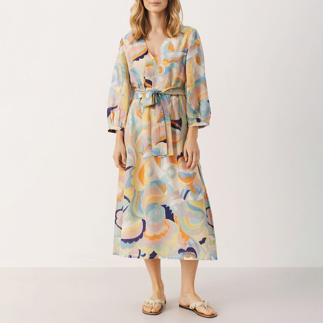 Yellow and Blue Adella Dress