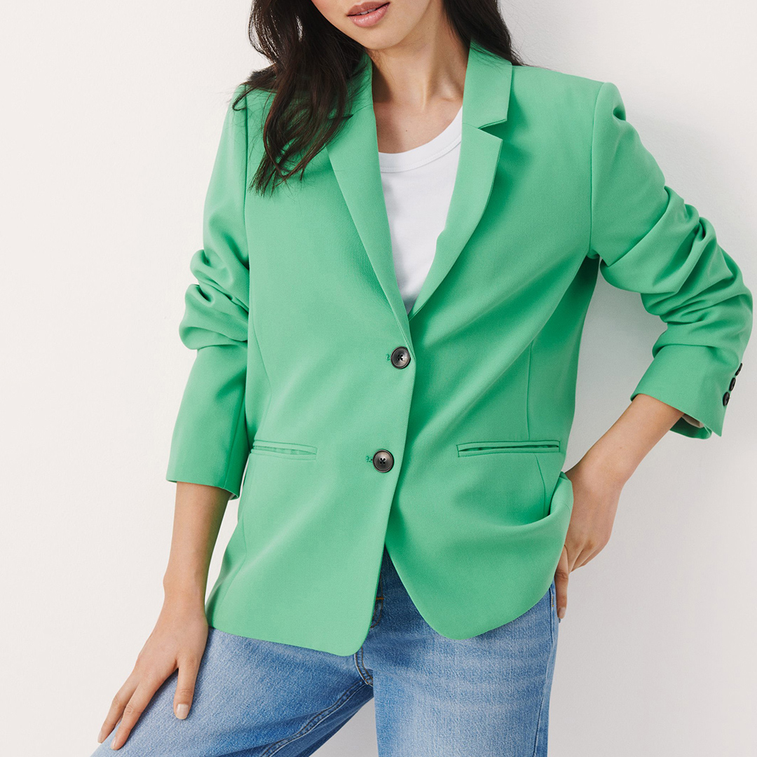 Green Crop Blazer