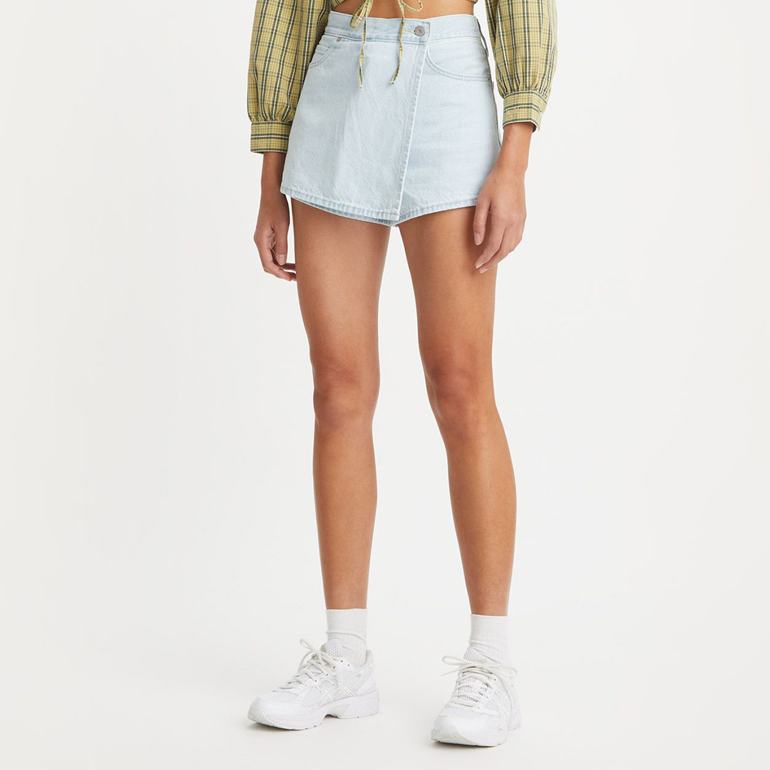 Light Blue Denim Skort