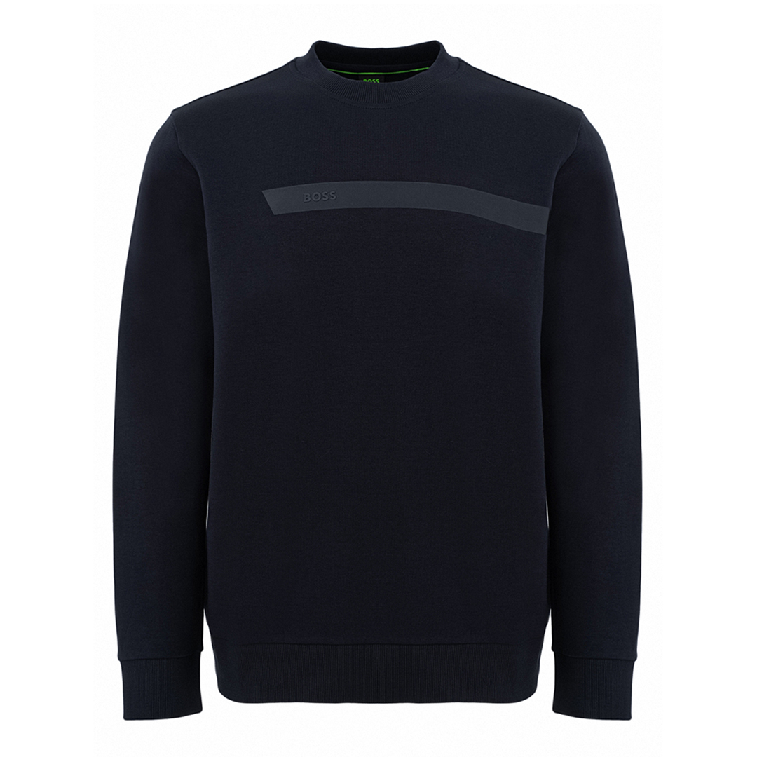 Navy Cotton Blend Sweatshirt