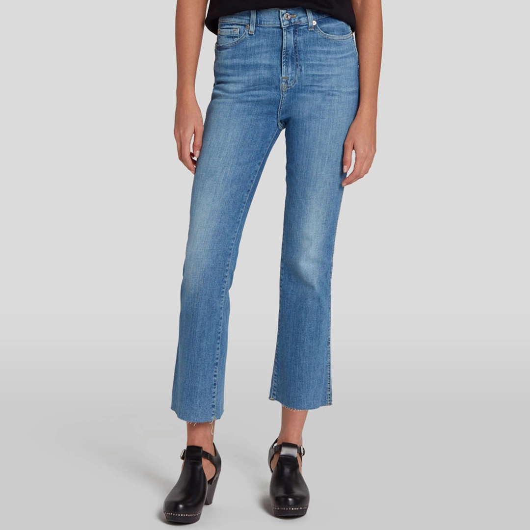 Light Blue Slim Kick Stretch Jeans