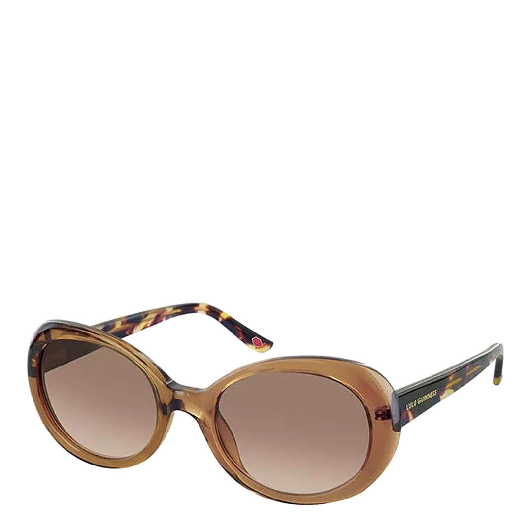 Womens Transparent Brown Lulu Guiness Sunlasss 53mm
