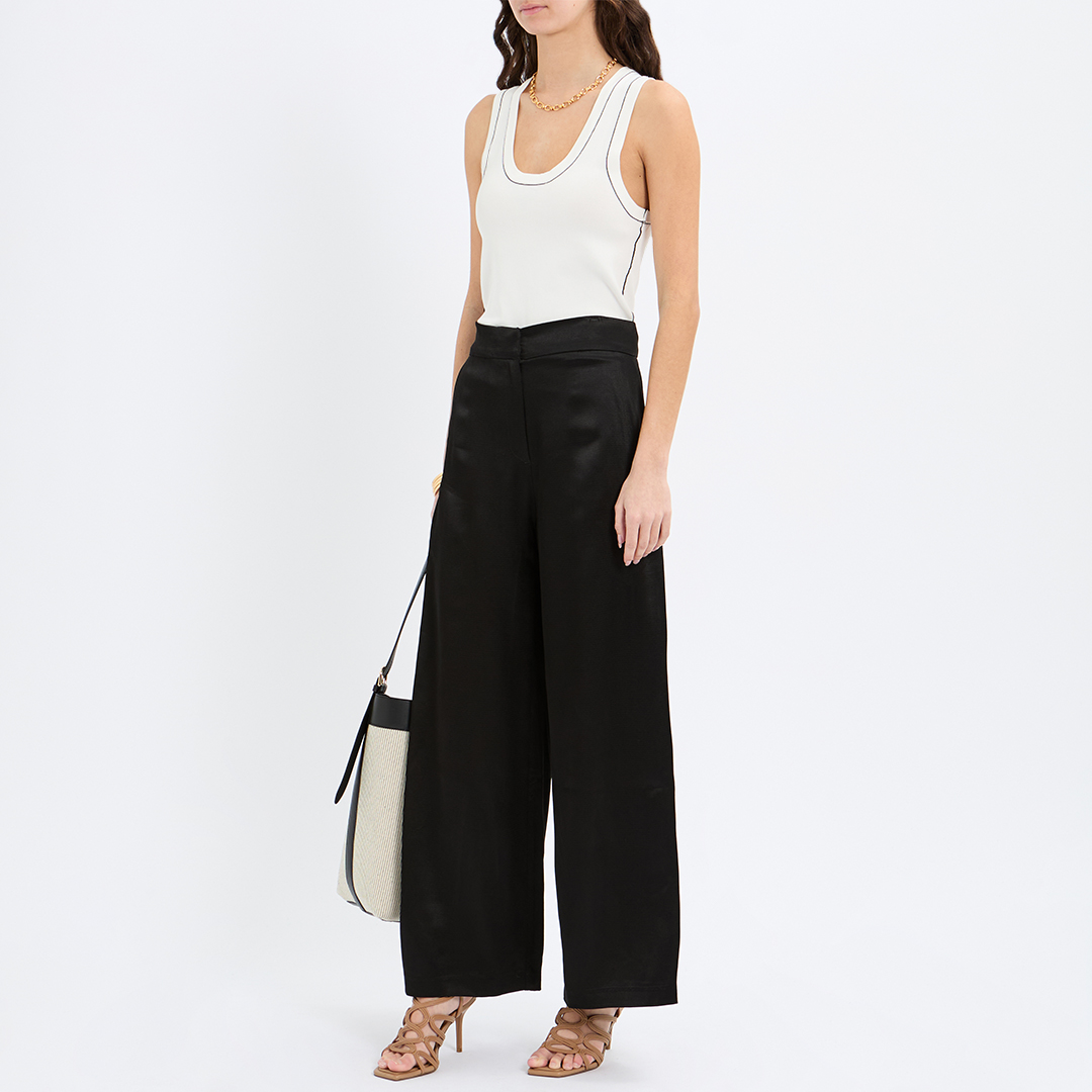 Black Satin Trouser