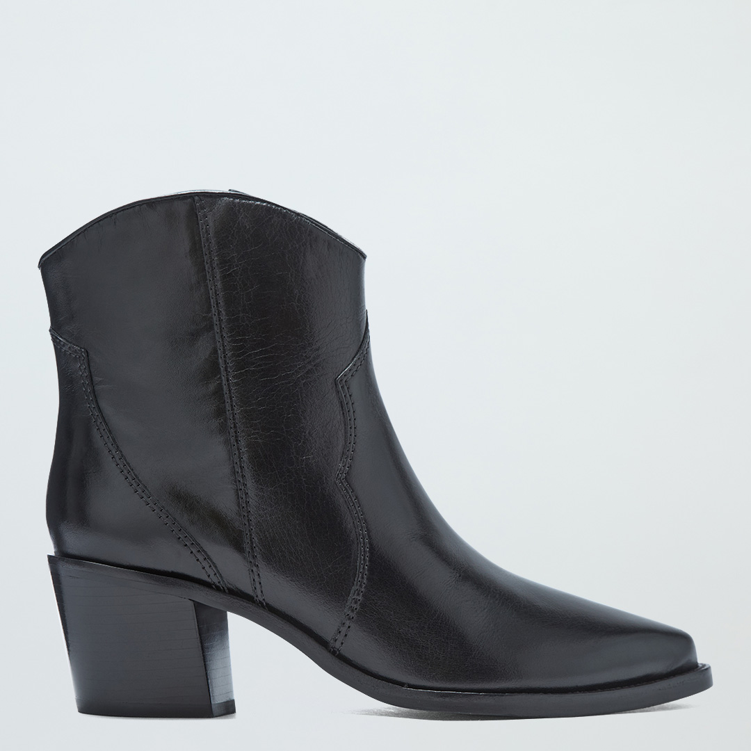 Black Leather Ankle Boot - NÂ°Â· Eleven - Modalova