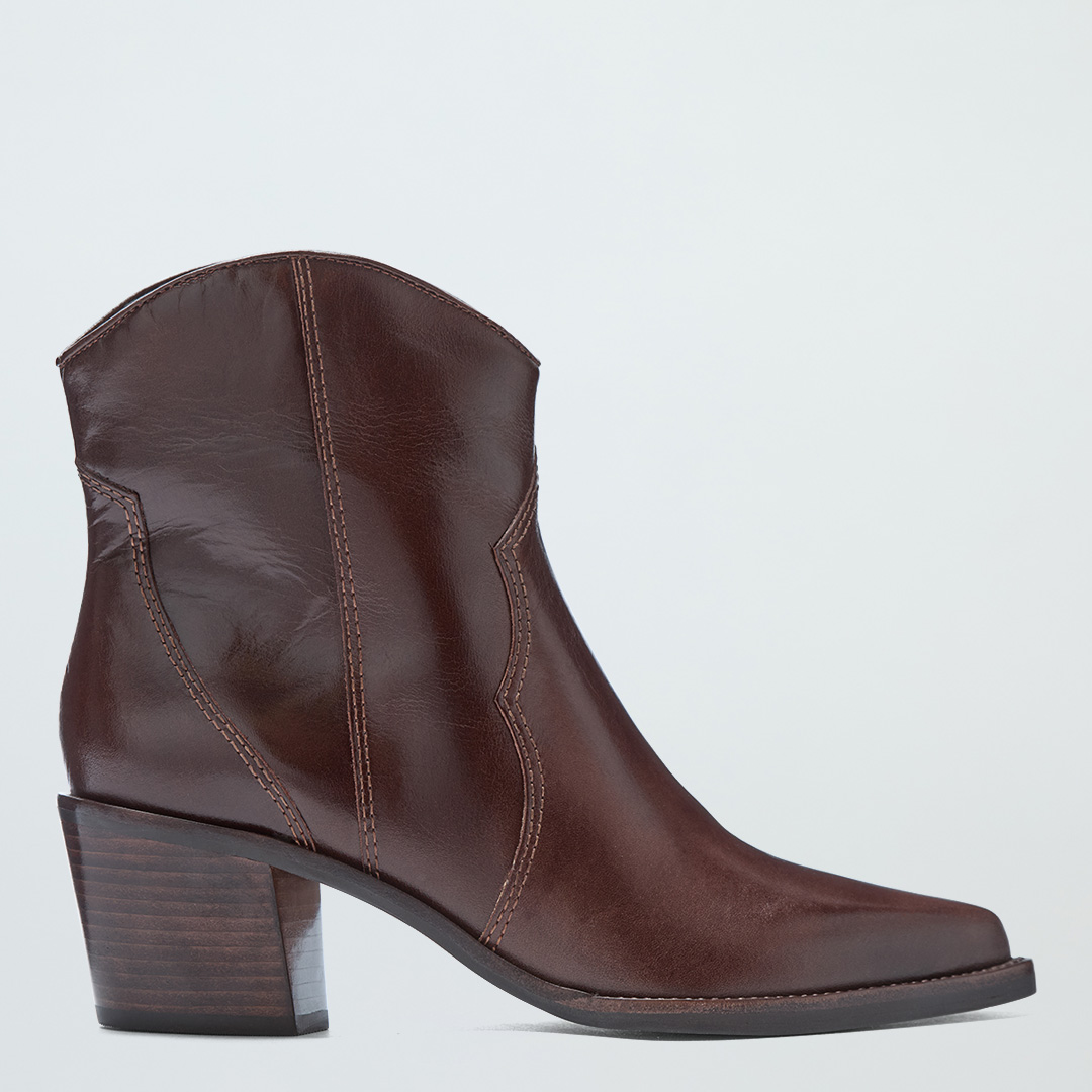 Brown Leather Ankle Boot - NÂ°Â· Eleven - Modalova