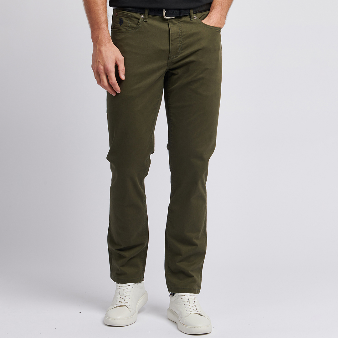 Khaki Core Cotton Blend Trousers - U.S. Polo Assn. - Modalova