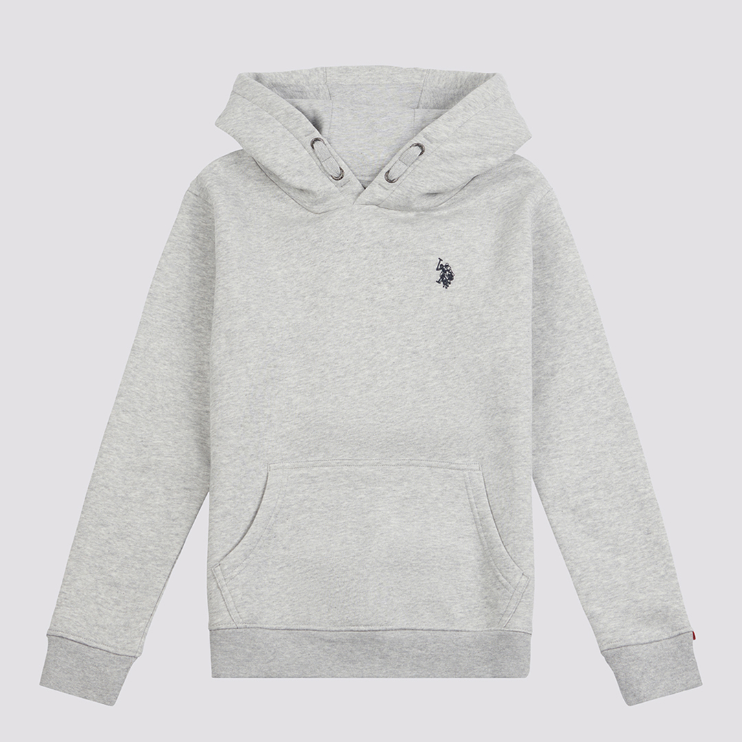Boy's Grey Cotton Hoodie