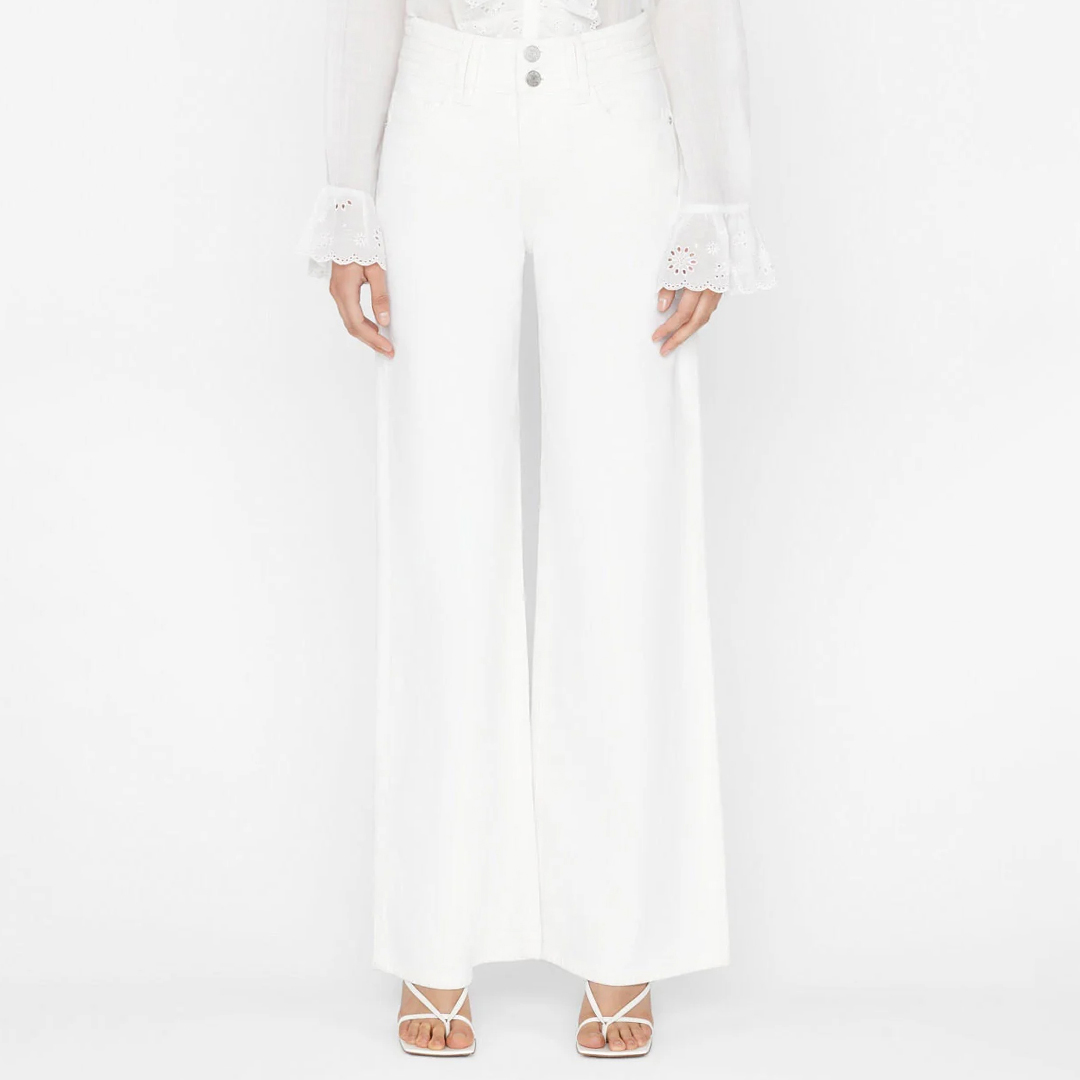 White Wide Leg Jean - Frame - Modalova