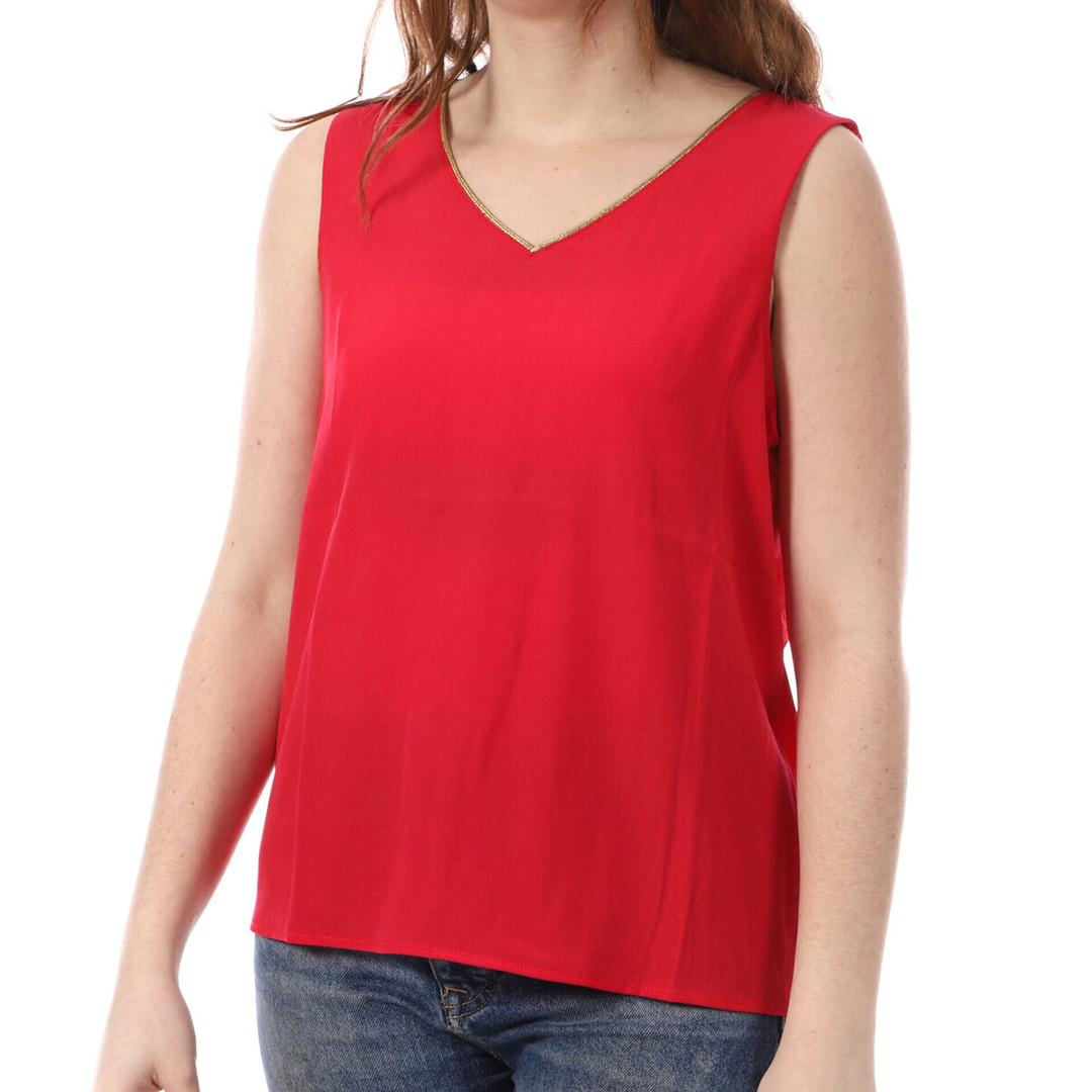 ONLY Women's  Viva Magenta V-Neck Top in Size XS, BrandAlley