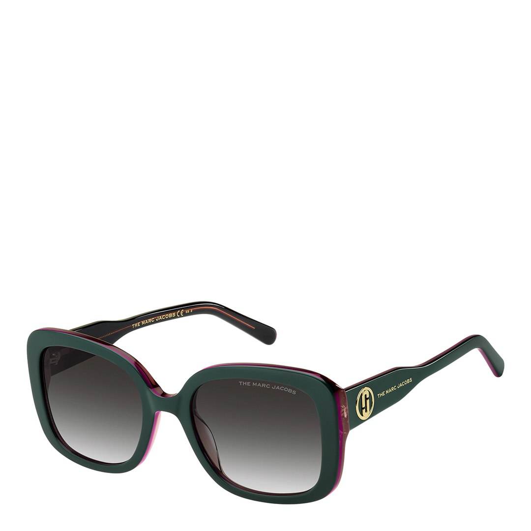 Teal Grey Square Sunglasses 54 mm