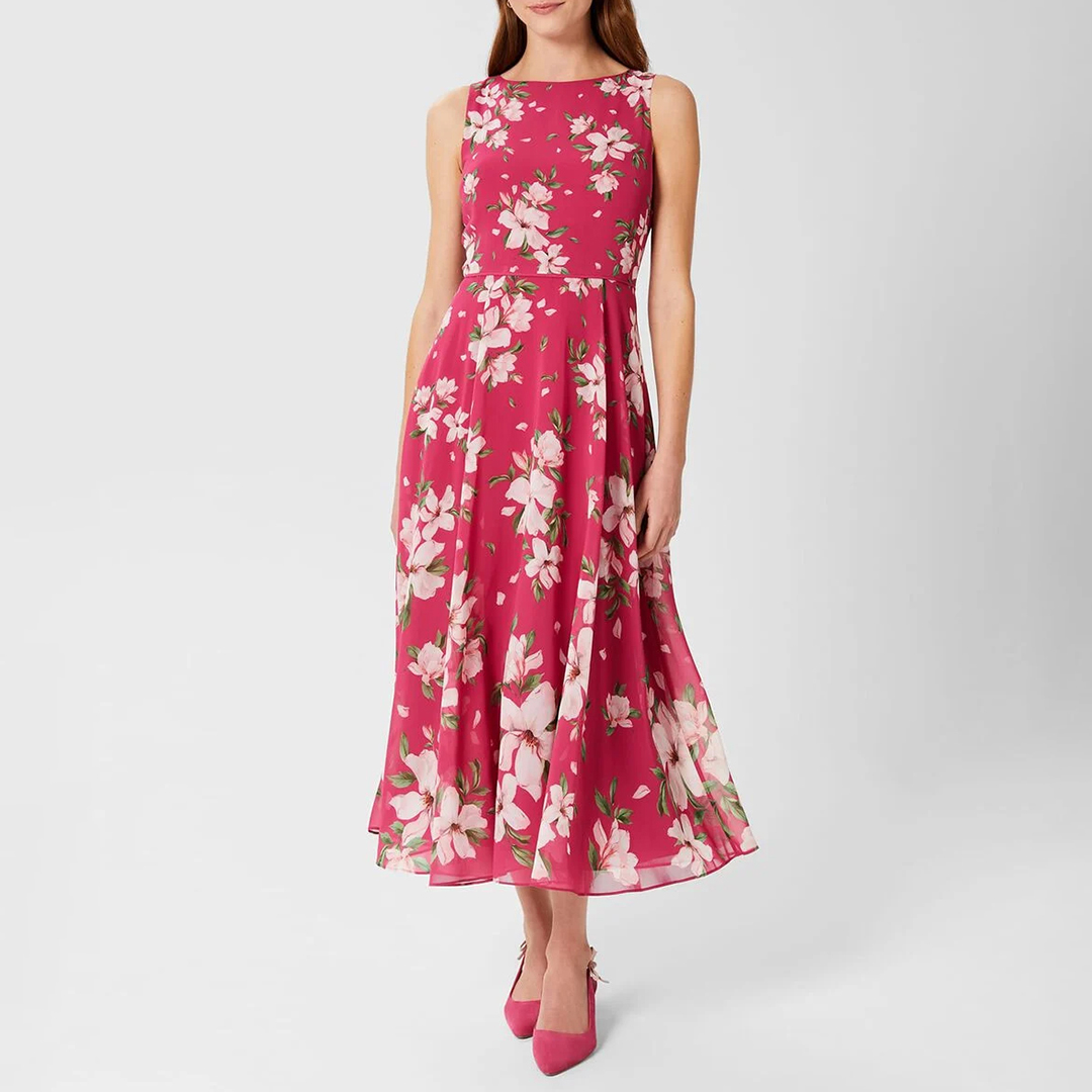 Pink Carly Midi Dress