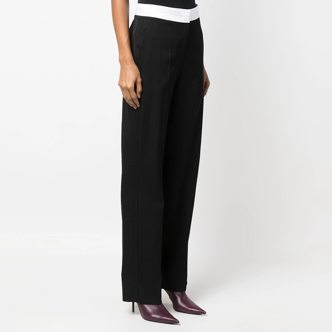 Black Side Seam Detail Trousers