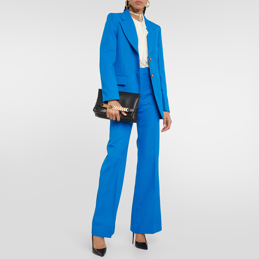 Blue High Button Jacket
