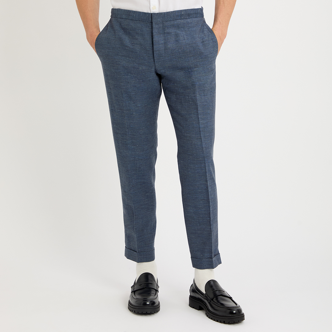 Blue Banson Wool Blend Trousers - BOSS - Modalova