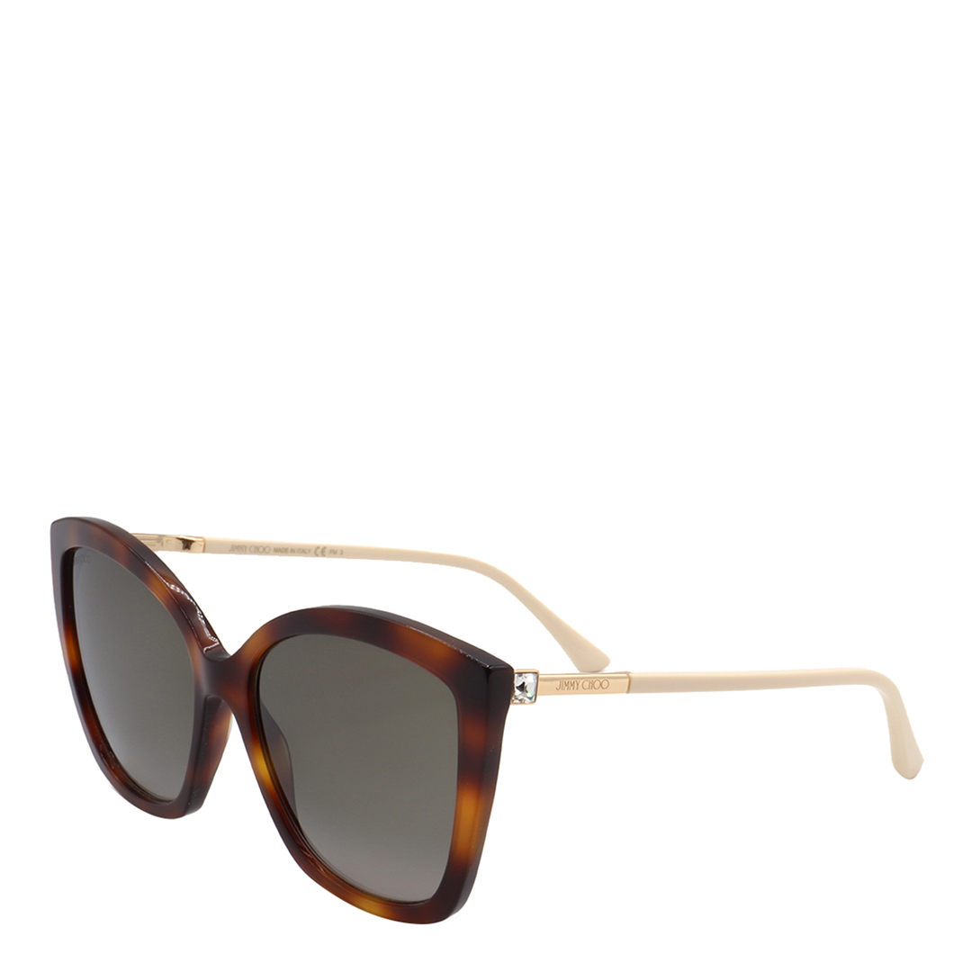 Women's Brown Havana Nat Jimmy Choo Sunglasses 57mm