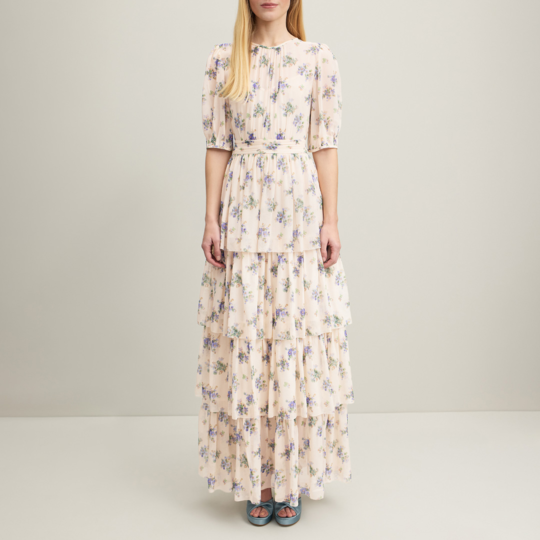 Floral Silk Bouvier Dress