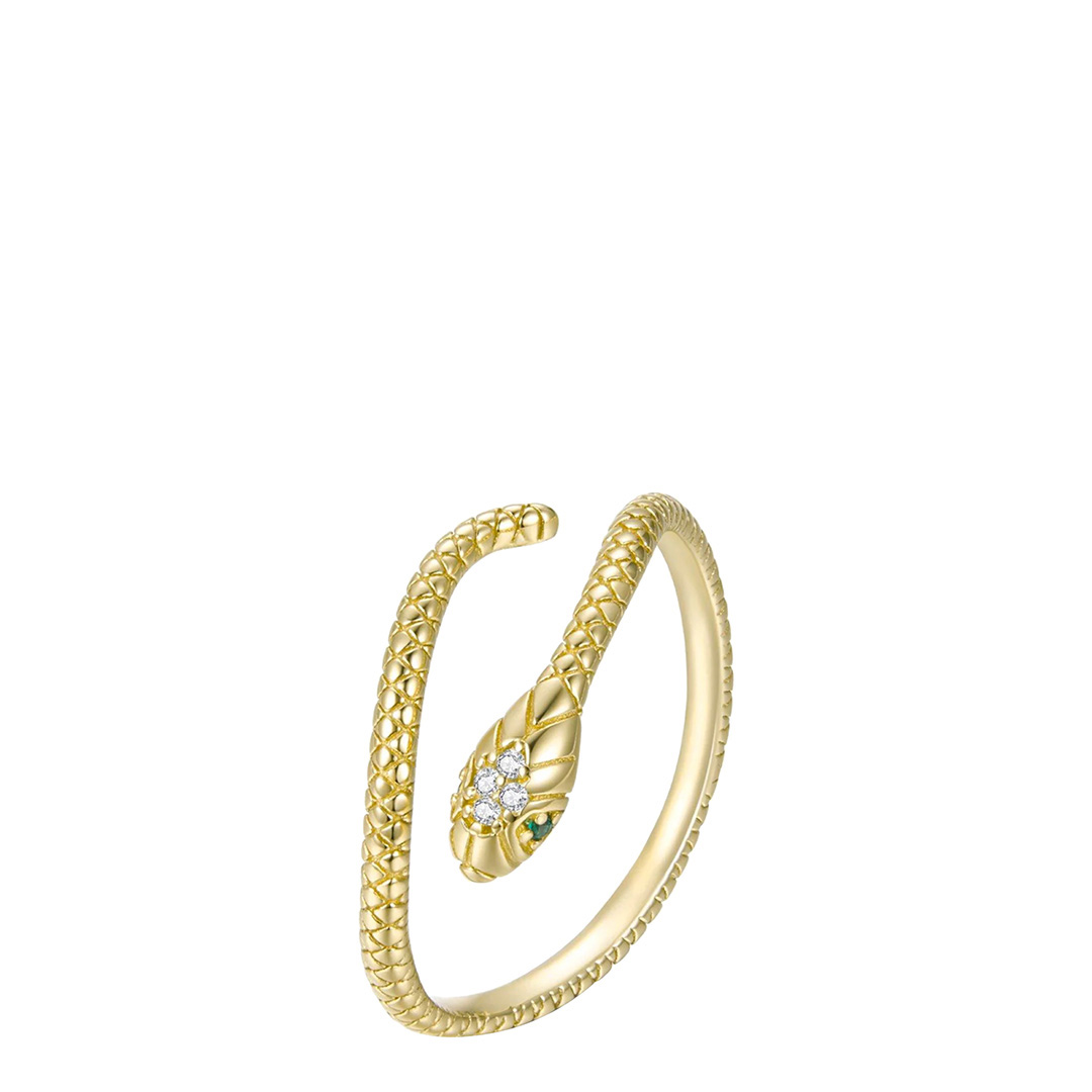 K Gold Motif Wrap Ring - Chloe Collection by Liv Oliver - Modalova