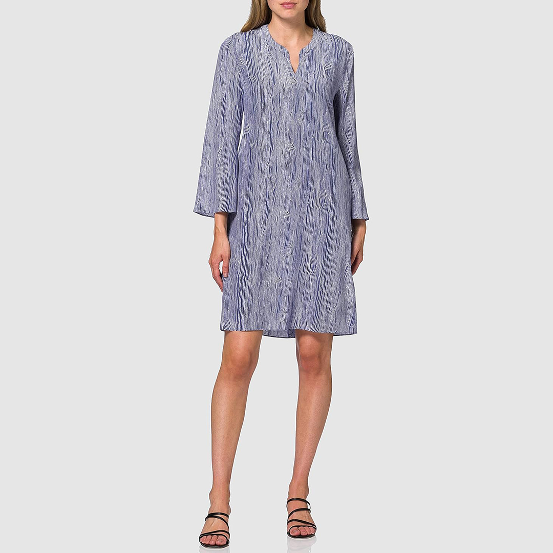 Blue Aseta Silk Mini Dress