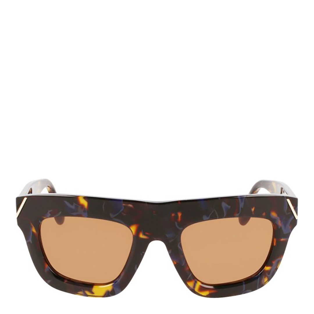 Dark Blue Havana/Brown Sunglasses 51mm