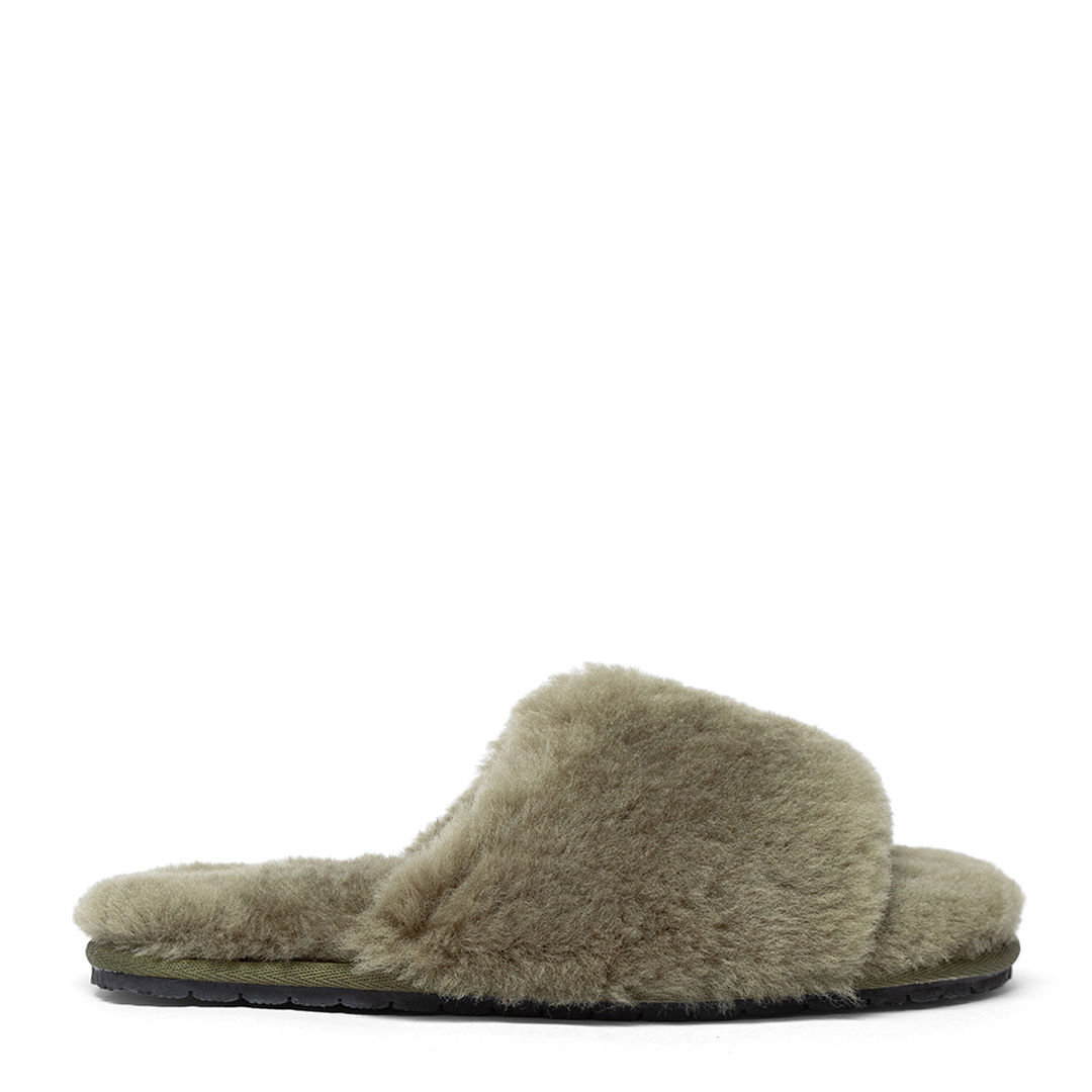 Women's Green Slider Slippers