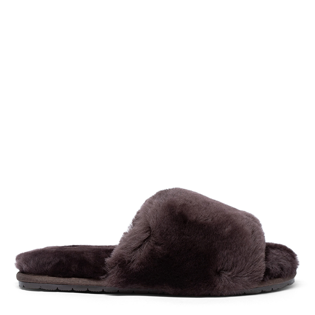 Women's Brown Slider Slippers