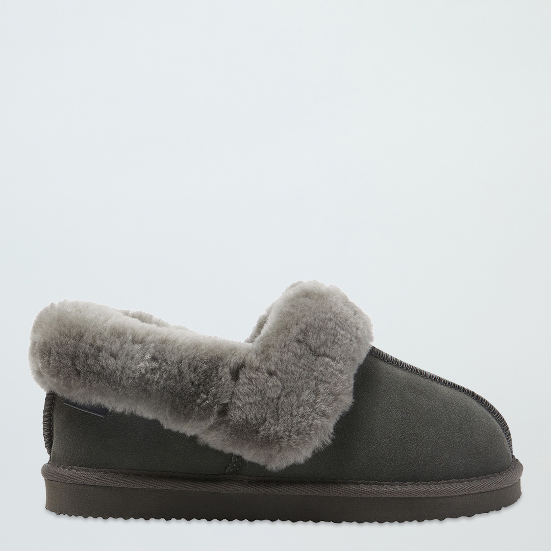 Grey Sheepskin Slippers