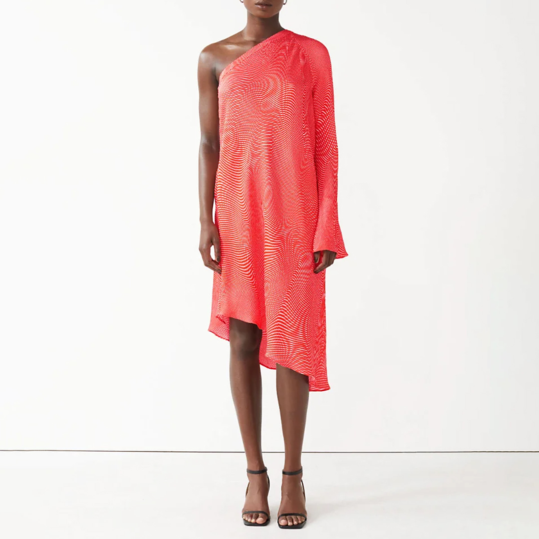 Orange Fern Midi Dress