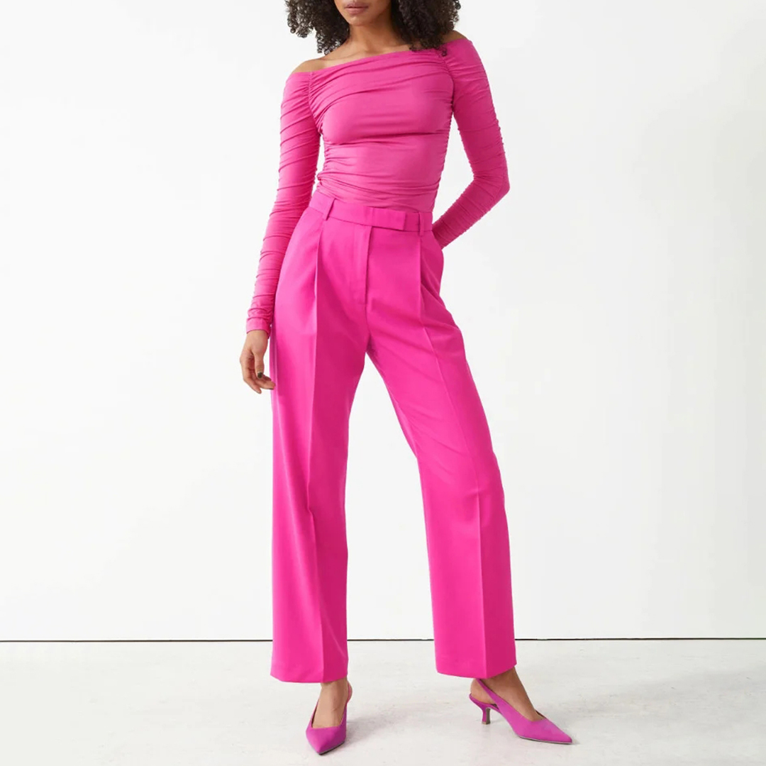 Pink Monet Ruched Top