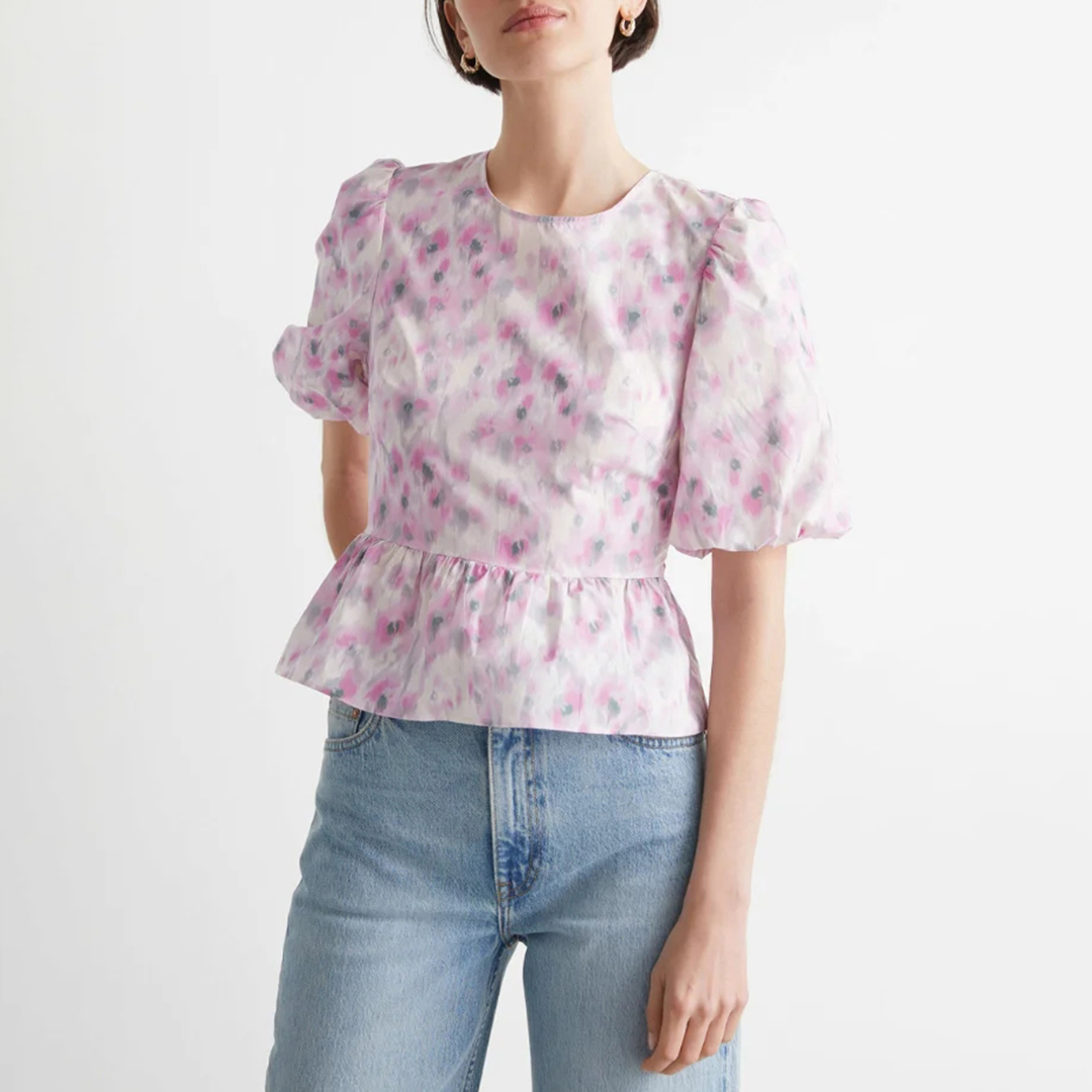 Pink Bonnie Cotton Frill Top