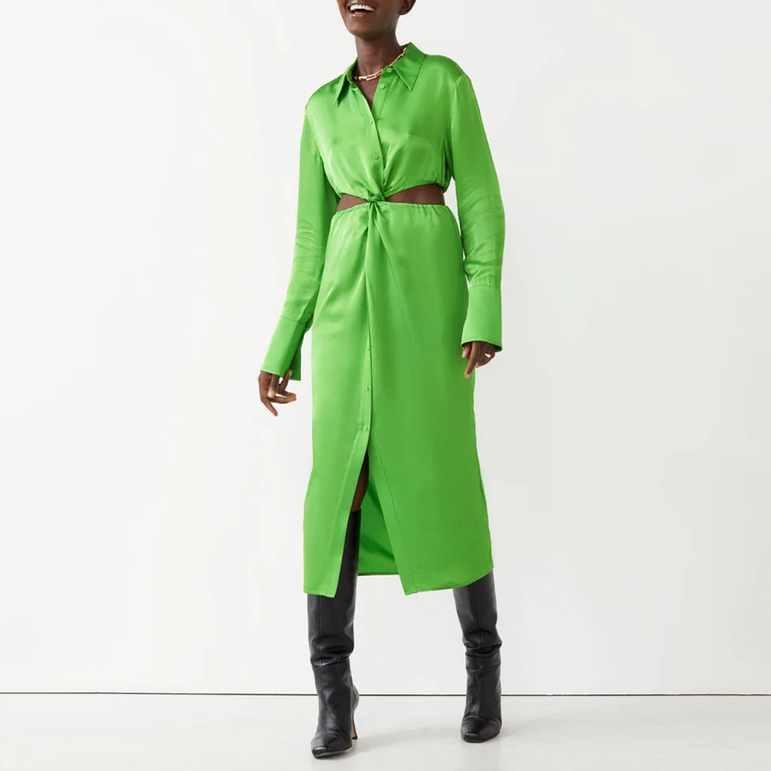 Green Kiara Cut Out Dress