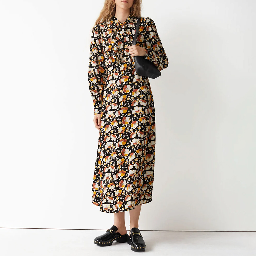 Black Lindsay Midi Dress