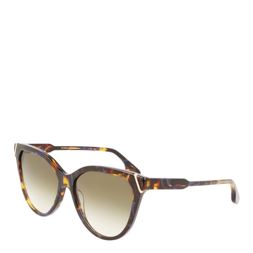 Women's Victoria Beckham Brown Butterfly Sunglasses 57mm