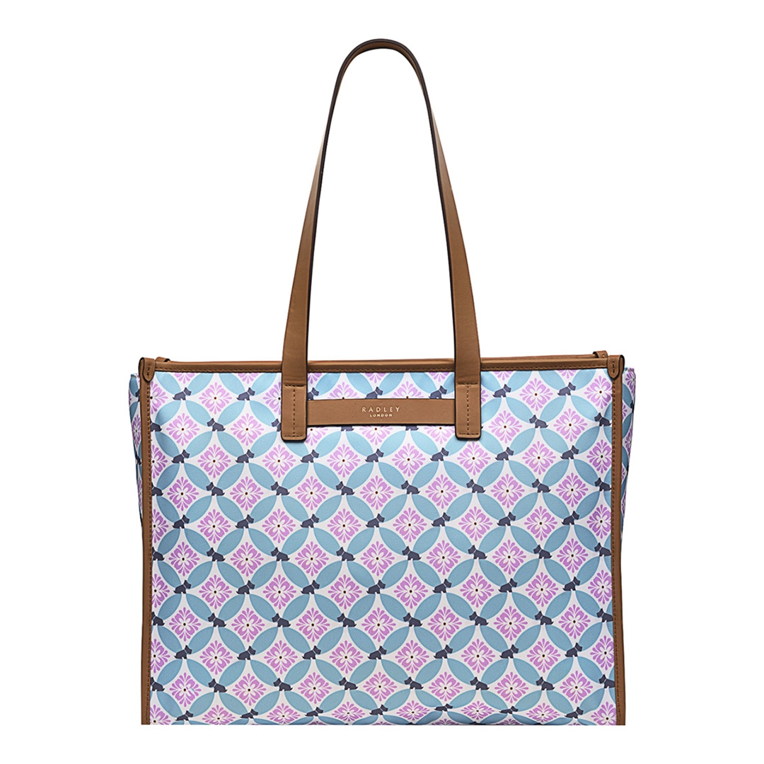 Chalk Willow Walk - Spring Large Ziptop Shoulder Bag