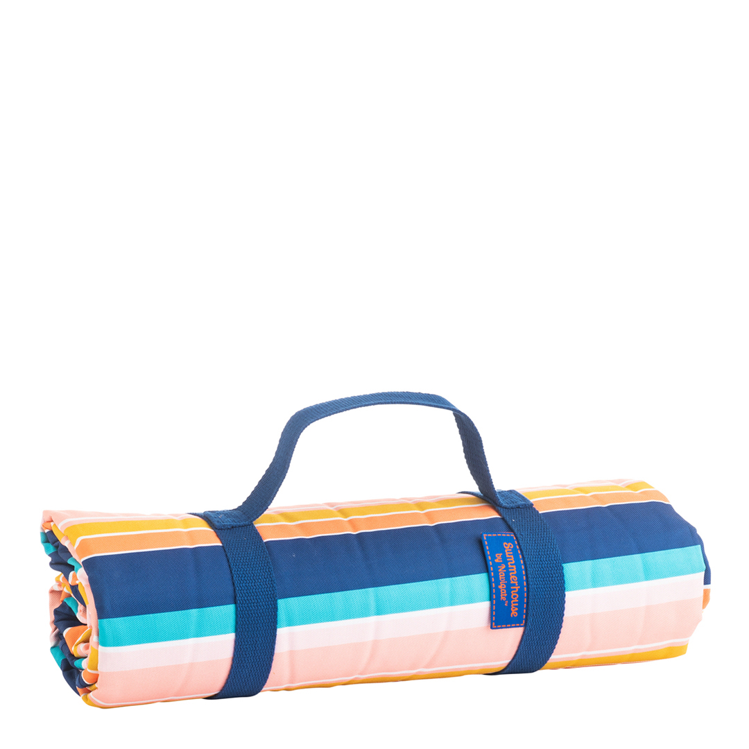 Beau & Elliot     Riviera Picnic Blanket Stripe (150 X 135Cm) in Size 135cm, BrandAlley