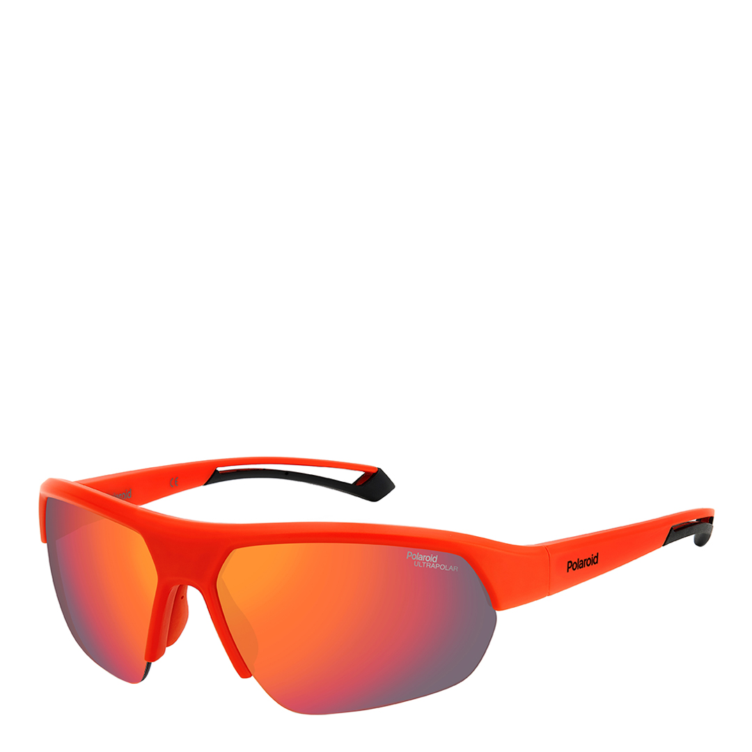 Polaroid Men's  Matte Red Rectangular Sunglasses 65mm in Size 14, BrandAlley